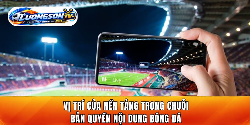 Vị trí của nền tảng trong chuỗi bản quyền nội dung bóng đá